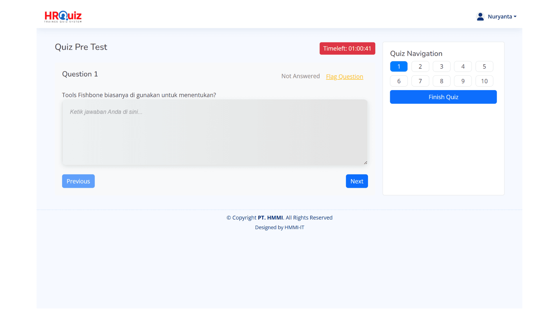 HR Quiz System screenshot 2