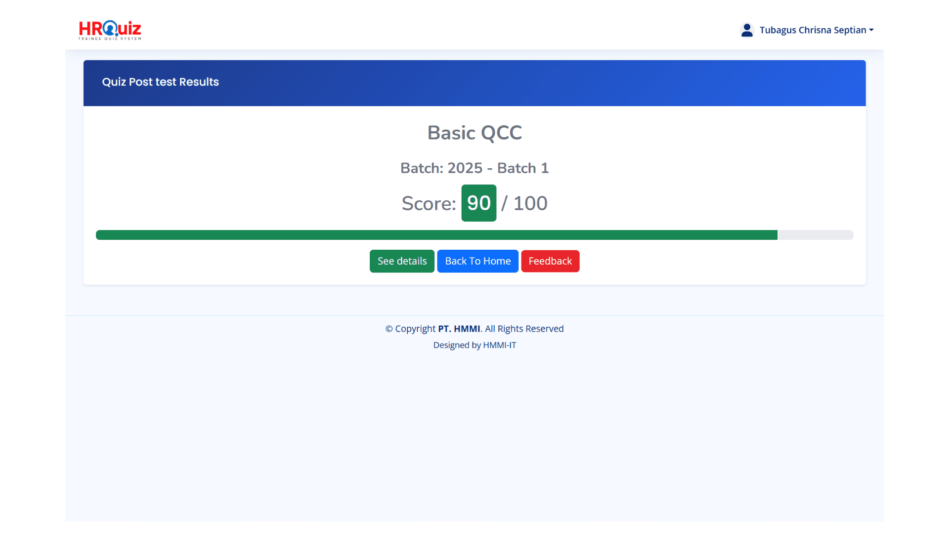 HR Quiz System screenshot 3